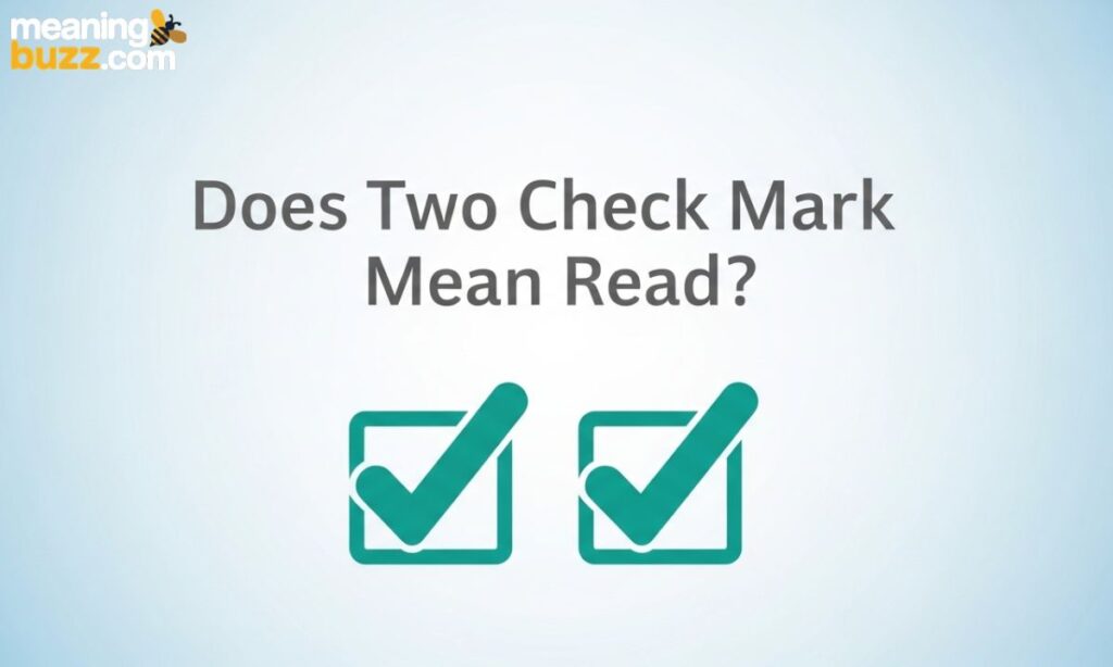 Does Two Check Mark Mean Read