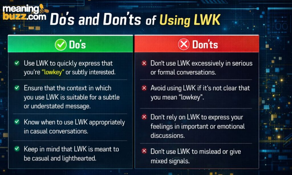Do's and Don'ts of Using LWK