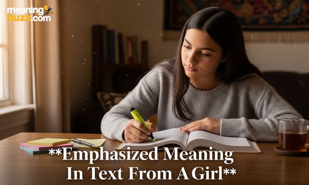 Emphasized Meaning In Text From A Girl