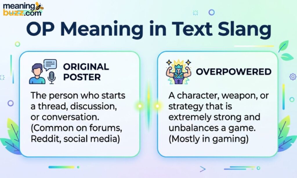 OP Meaning In Text Slang