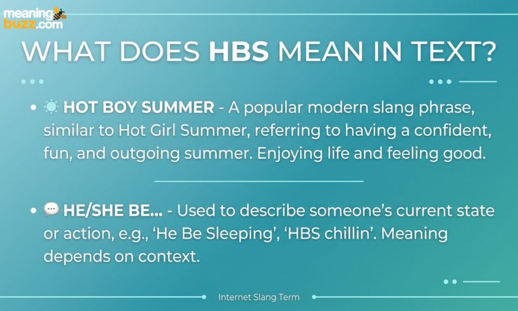 What Does HBS Mean in Text