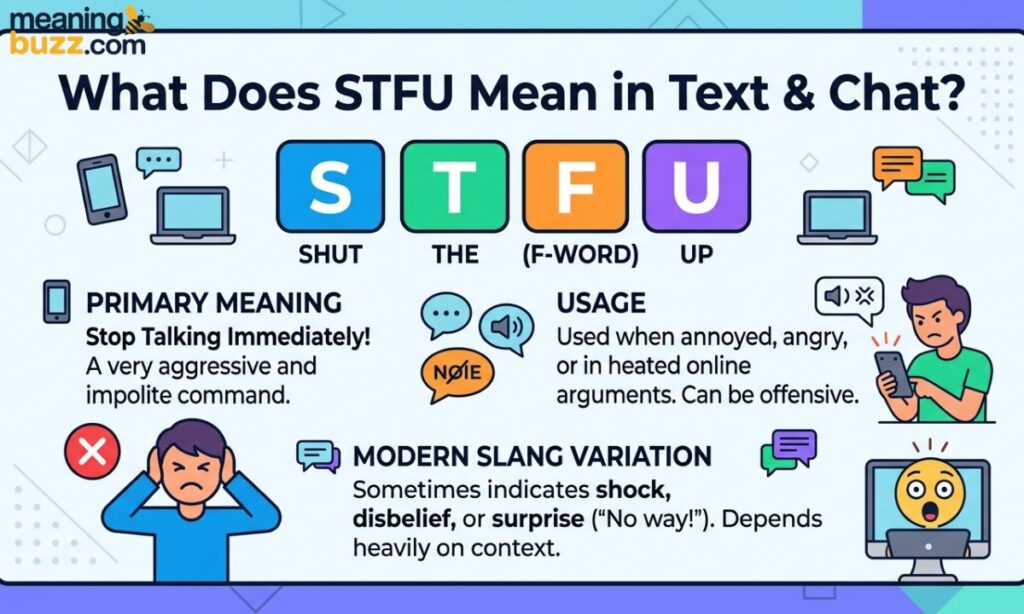 What Does STFU Mean in Text & Chat