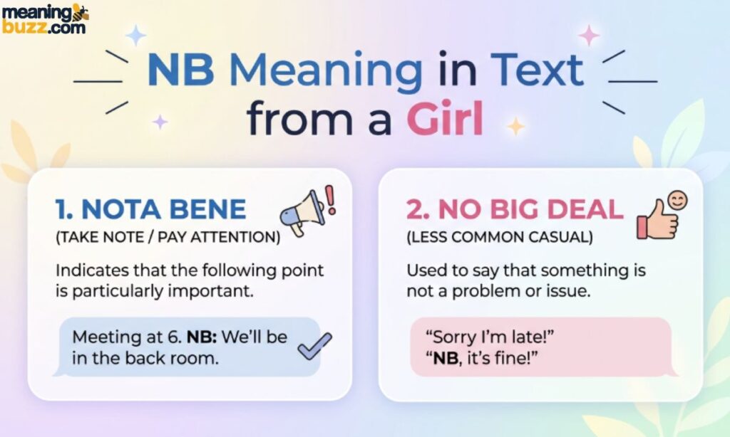 NB Meaning in Text from a Girl