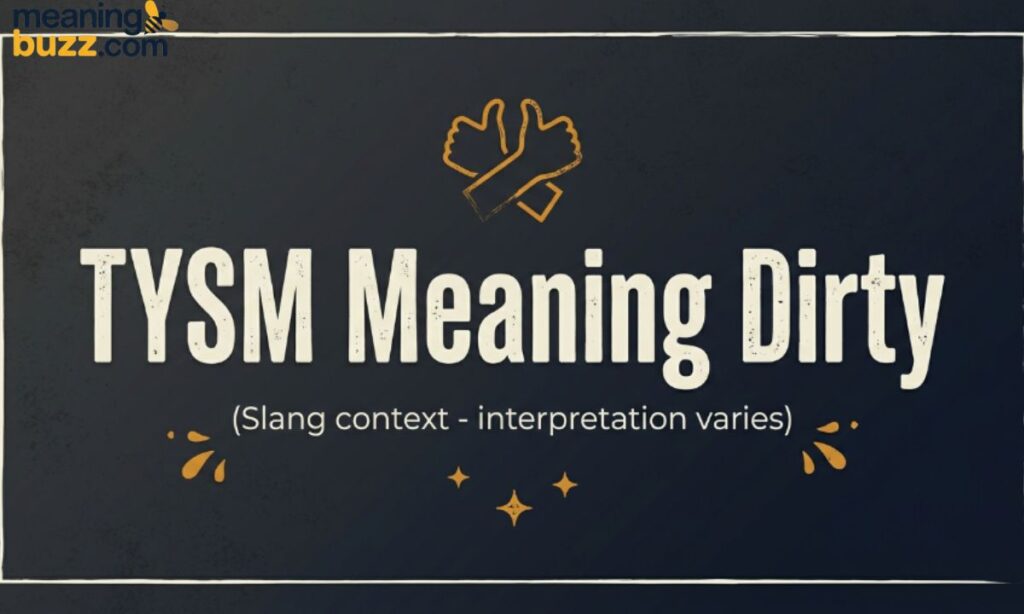 TYSM Meaning Dirty