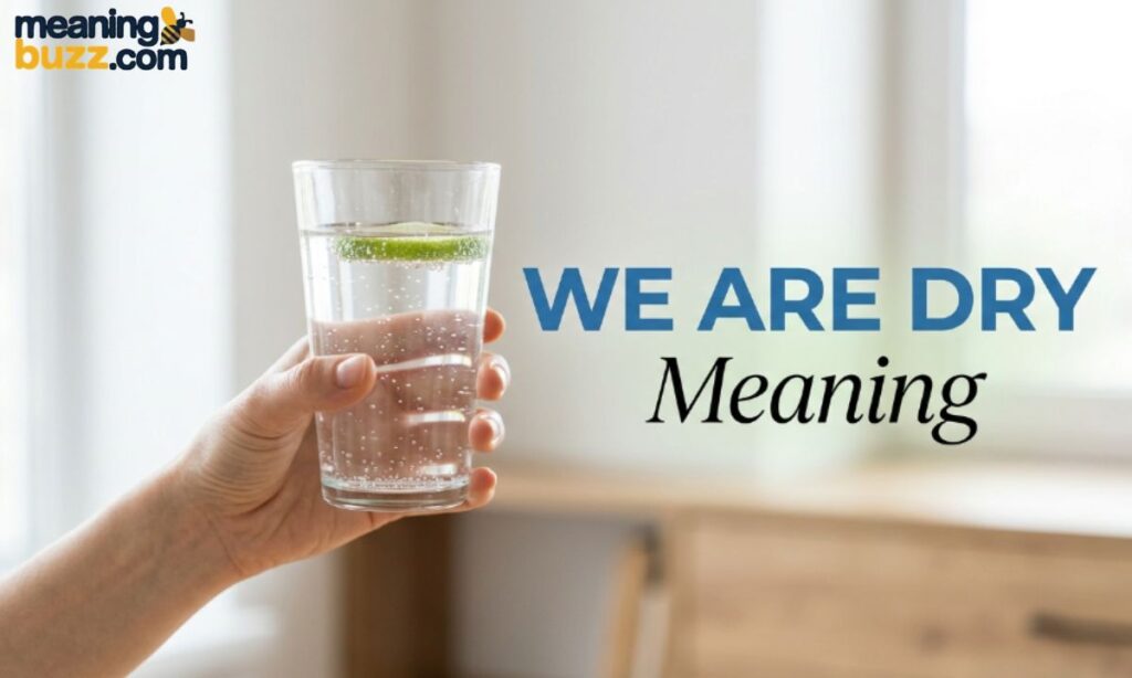 We Are Dry Meaning