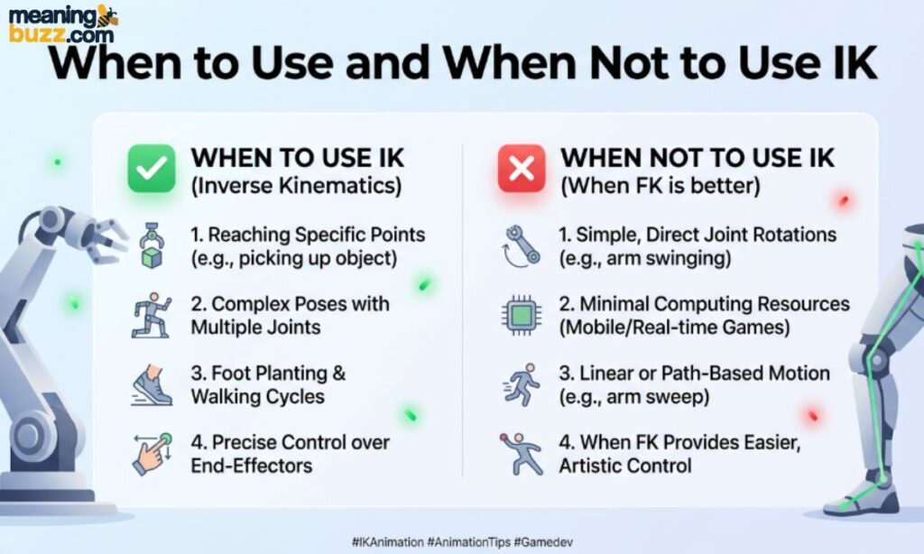 When to Use and When Not to Use IK